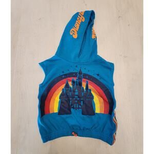 Disney Parks Rainbow Cropped Hooded Top Child SZ Medium